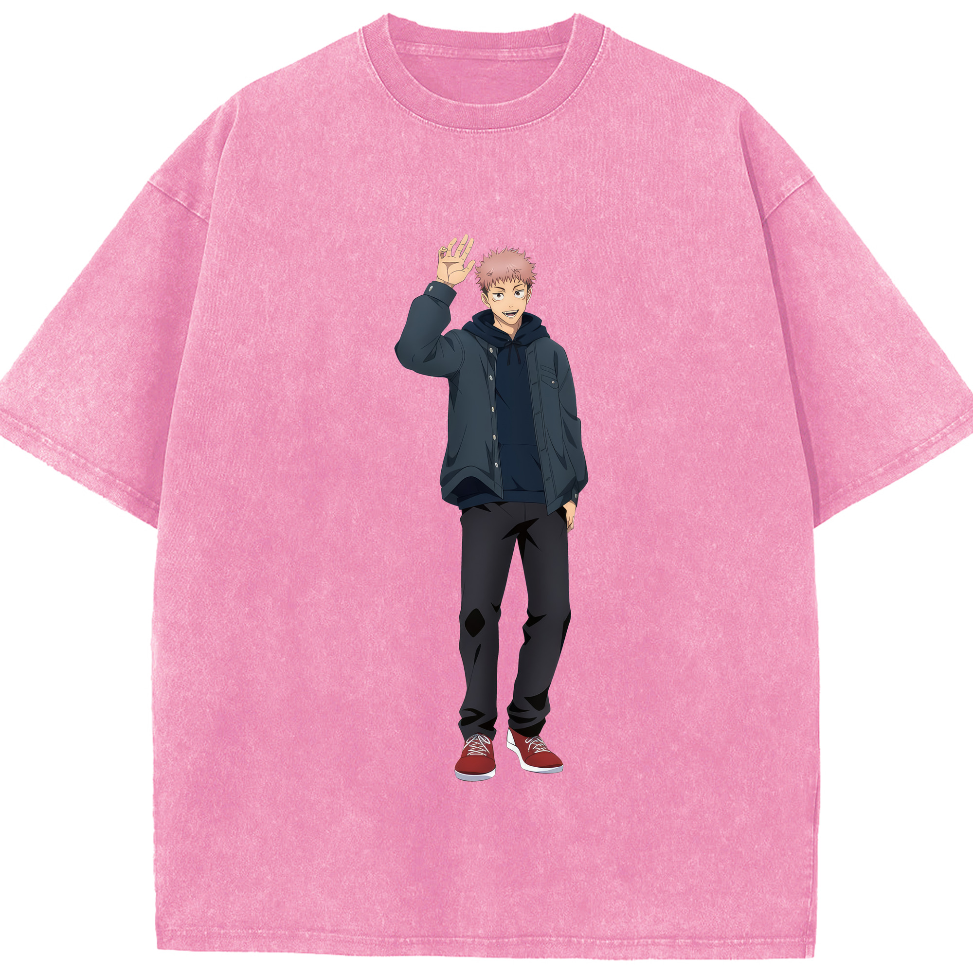 （画像用） 呪術廻戦 Jujutsu Kaisen 綿100% ヴィンテージ風 半袖Tシャツ（フロントプリント）